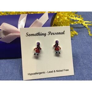 Captain Hook - Peter Pan Inspired Post Earrings -- Gift Boxed - Chibi Cute